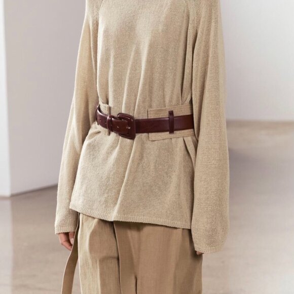 ZARA  Leather Belt(Brown, US 32/EUR 85/UK 32 or US 34/EUR 90/UK 34) - Picture 3 of 12